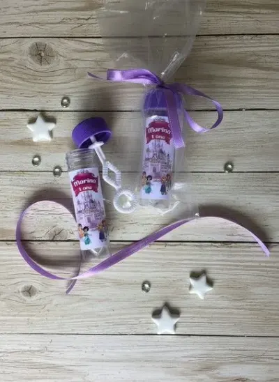 Bolha de Sabão - Princesas Disney Personalizado - artesanato de Mi Papelaria Criativa