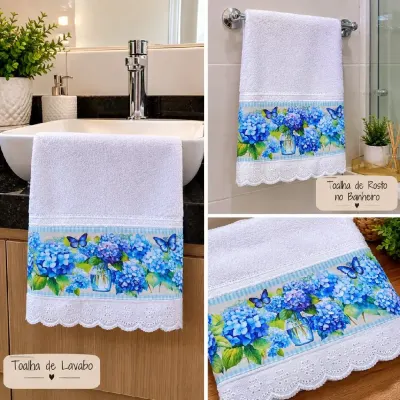 toalha para lavabo - artesanato de meu pano de prato