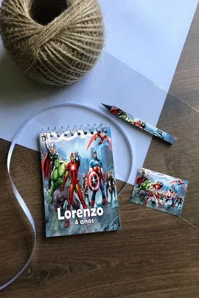 Bloquinho Vingadores Personalizado - artesanato de Mi Papelaria Criativa