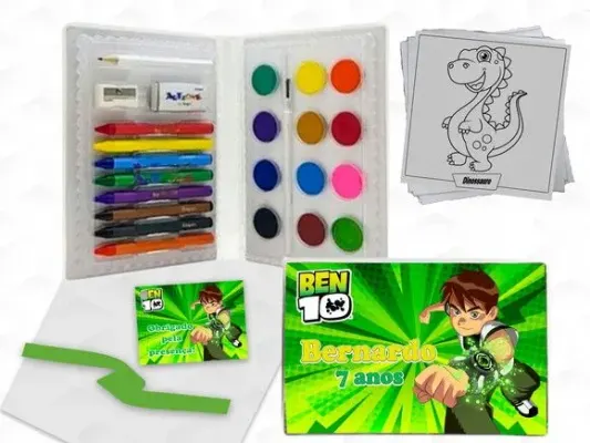 Estojo de Pintura Ben 10 Personalizado - artesanato de creativitybynina