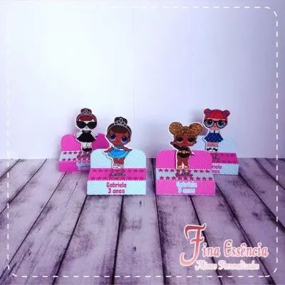 Porta chocolate duplo LOL surprise - artesanato de Fina Essência Papelaria Personalizada