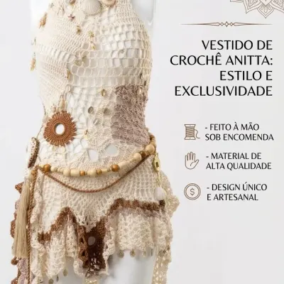 vestido tipo Anita - artesanato de Joceli Cristina