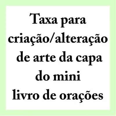 Taxa para Alterações na Arte de Capa do Mini Livro - artesanato de Fina Essência Papelaria Personalizada