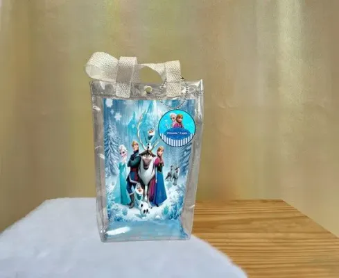 Sacola Transparente Frozen Personalizado - artesanato de Artmanha Lembrancinhas