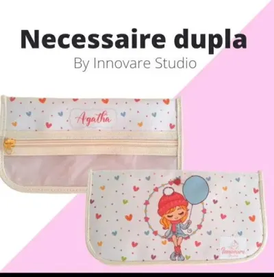 Necessaire dupla para itens de higiene bucal - artesanato de Innovare Studio