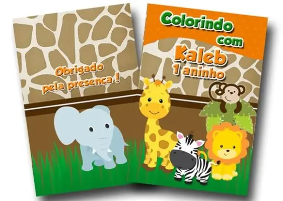 revista colorir safari baby 14x10 - artesanato de PAPCRIE
