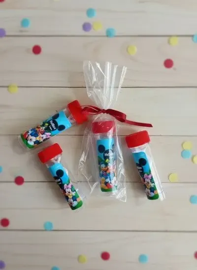 Bolha de Sabão - Turma do Mickey Personalizado - artesanato de Mi Papelaria Criativa