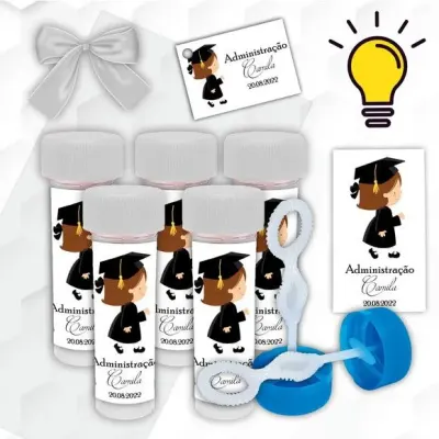 Bolinha de Sabão Formatura Personalizada - artesanato de Mi Papelaria Criativa