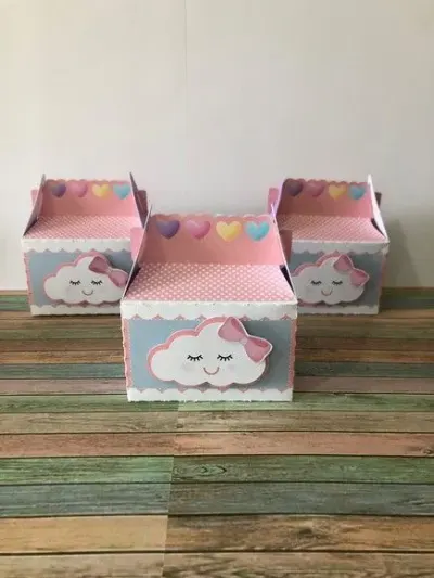 Caixa Mini Maleta Chuva De Amor - artesanato de Fina Essência Papelaria Personalizada