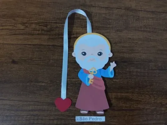 Marcador de Página 13 cm - São Pedro - artesanato de Emejhu Personalizados