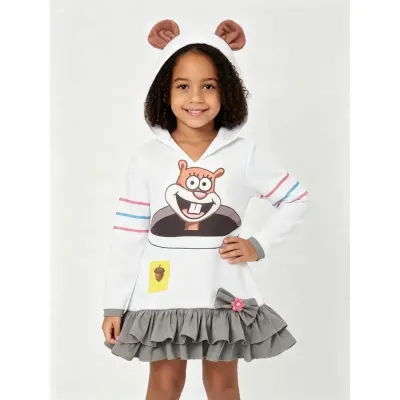 Vestido Sandy - Bob Esponja - artesanato de Ateliê JMN