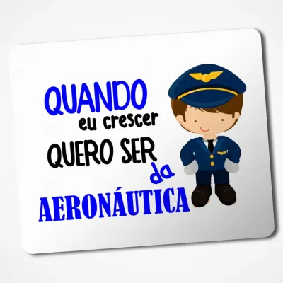 Mouse Pad Aeronáutica Militar Avião Profissão Presente Personalizado 06 - artesanato de Gráfica Laudadio
