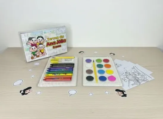 Estojo de Pintura - Turma da Monica Personalizado - artesanato de Mi Papelaria Criativa