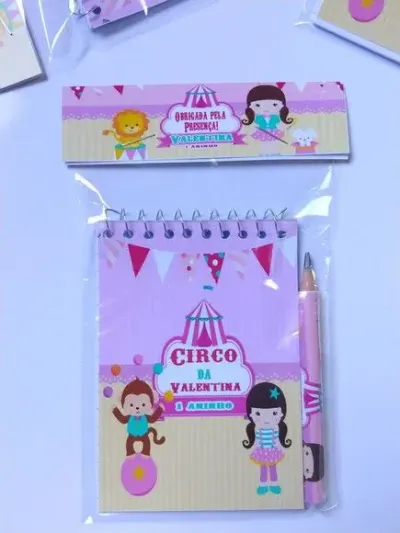 Bloquinho Circo Personalizado. - artesanato de Mi Papelaria Criativa