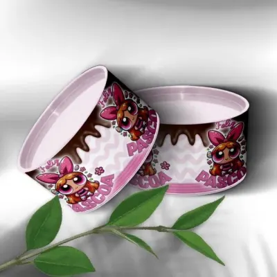 Tubo Lata - Meninas Super Poderosas Florzinha Personalizada - artesanato de Mi Papelaria Criativa