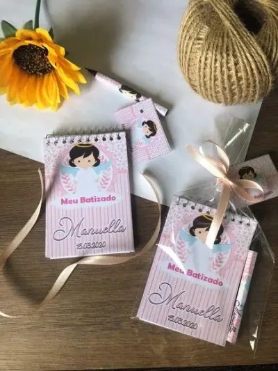 Bloquinho Batizado Personalizado - artesanato de creativitybynina