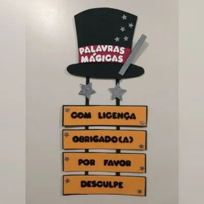painel escolar palavras magicas - artesanato de Ateliê Thalita Confecções