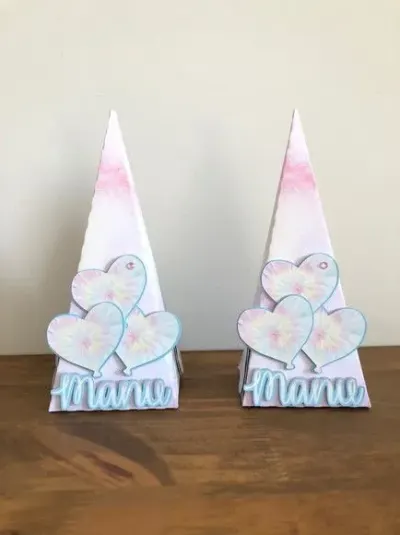 Caixa cone tie day - artesanato de Fina Essência Papelaria Personalizada