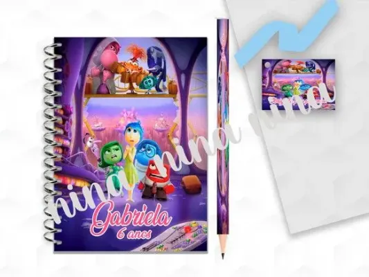 Bloquinho G+lapis Divertidamente 2 Personalizado - artesanato de creativitybynina