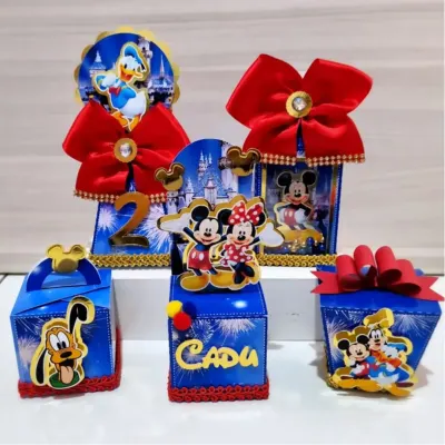 kit 20 caixinhas Personalizadas Disney Mickey Minnie Lembrancinhas Decoração Festa infantil Papelaria Caixinha Disney Mickey Minnie - artesanato de DucaParty Personalizados