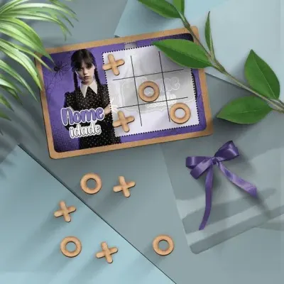 Jogo da Velha - Wandinha Personalizado - artesanato de Mi Papelaria Criativa