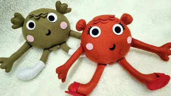 Pipo e Fifi em Feltro - artesanato de edeatelier