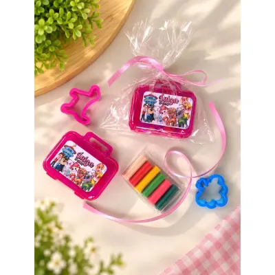 Mini Maleta com Massinhas Patrulha Canina Personalizada - artesanato de Artmanha Lembrancinhas