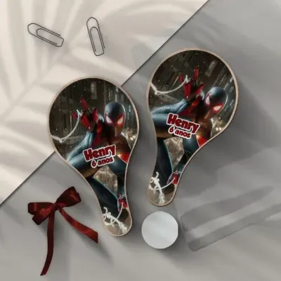 Raquete Ping Pong - Homem Aranha - artesanato de Mi Papelaria Criativa