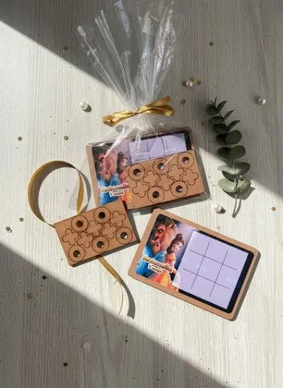 Jogo da Velha - Bela e a Fera Personalizado - artesanato de Mi Papelaria Criativa