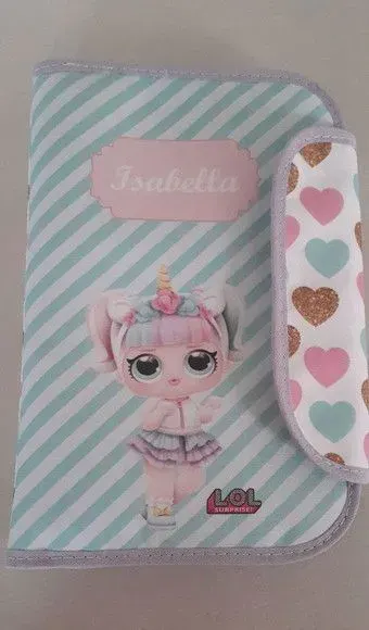 PORTA DOCUMENTOS INFANTIL - LOL UNICÓRNIO - artesanato de Innovare Studio
