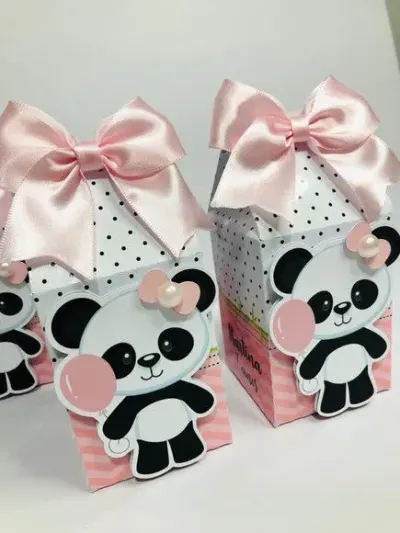 Caixa Milk Panda - artesanato de Fina Essência Papelaria Personalizada