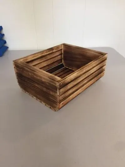 Caixote de Madeira Tingido 50x30x20 - artesanato de DASERRA ARTE EM MADEIRA