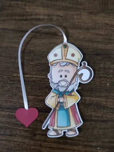 Marcador de Página 08 cm - Santo Agostinho T - artesanato de Emejhu Personalizados