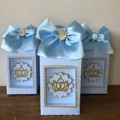 Caixa Milk Luxo Realeza / Príncipe - artesanato de Fina Essência Papelaria Personalizada