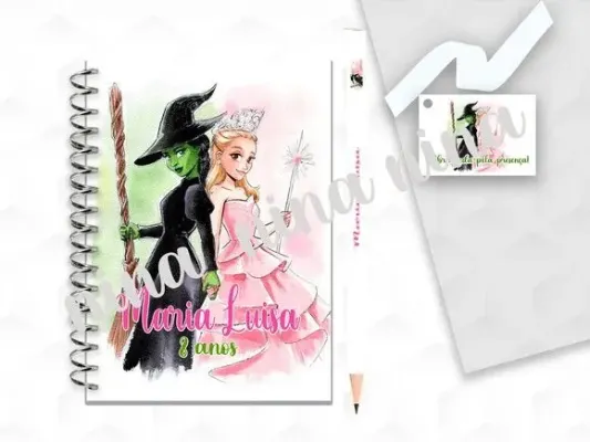 Bloquinho G+lapis Wicked Personalizado - artesanato de creativitybynina