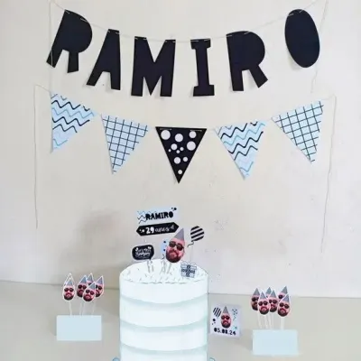 Kit Festa Masculino Personalizado Rostinho Só Um Bolinho - artesanato de PAPCRIE