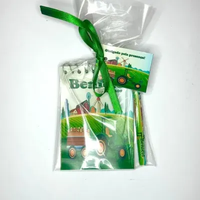 Bloquinho Fazendinha Trator Personalizado. - artesanato de Mi Papelaria Criativa