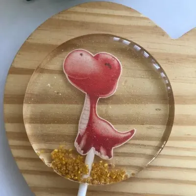 Dinossauro Baby - 8 cm - artesanato de Lollipops Cristal