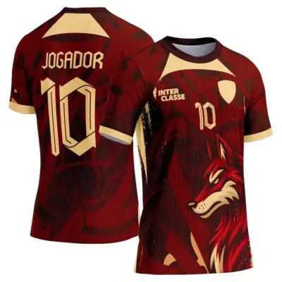 Camisa Interclasse Modelo 252 Lobo Vermelho - artesanato de JD PRINT 3D