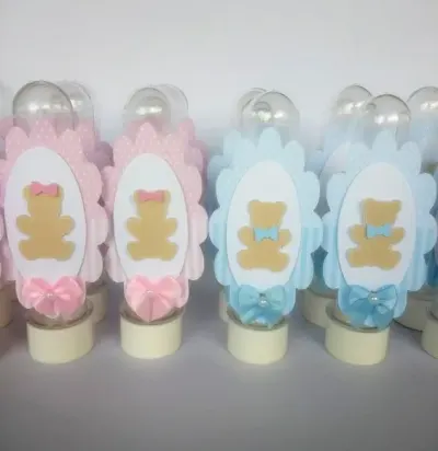 Tubete Chá Revelação Ursinhos - artesanato de Fina Essência Papelaria Personalizada