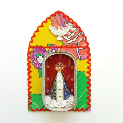 Capelinha de Lata N. S. Aparecida - artesanato de Estudio Bananeira