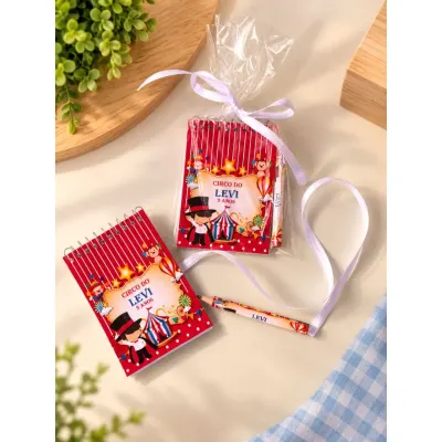 Bloquinho Circo Personalizado - artesanato de Artmanha Lembrancinhas