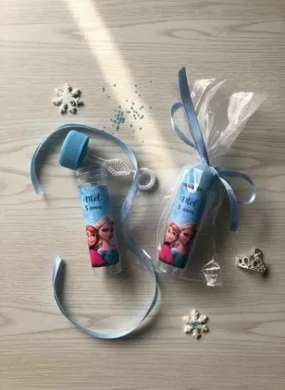 Bolha de Sabão - Frozen Personalizado - artesanato de Mi Papelaria Criativa