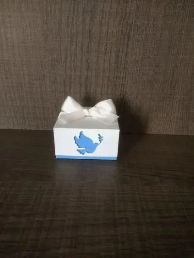 Caixinha para pão de mel batizado/comunhão - artesanato de Fina Essência Papelaria Personalizada