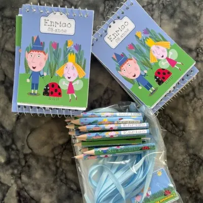 Bloquinho Ben e Holly Personalizado - artesanato de Artmanha Lembrancinhas