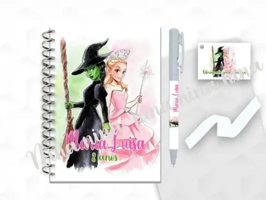 Bloquinho Grande com Caneta Wicked Personalizada - artesanato de creativitybynina