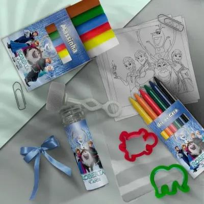 Kit Massinha Infantil Frozen Personalizado - artesanato de Mi Papelaria Criativa