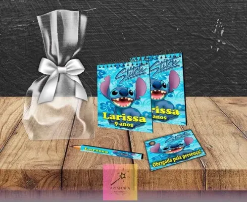Bloquinho Stitch Personalizado - artesanato de Artmanha Lembrancinhas