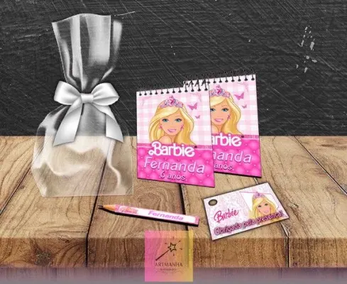 Bloquinho Barbie Personalizado - artesanato de Artmanha Lembrancinhas