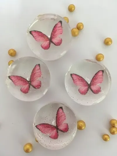 Balinhas Borboleta - artesanato de Lollipops Cristal